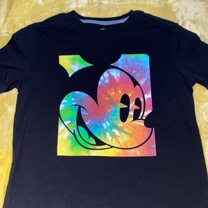 A tie dye Mickey Mouse t shirt
